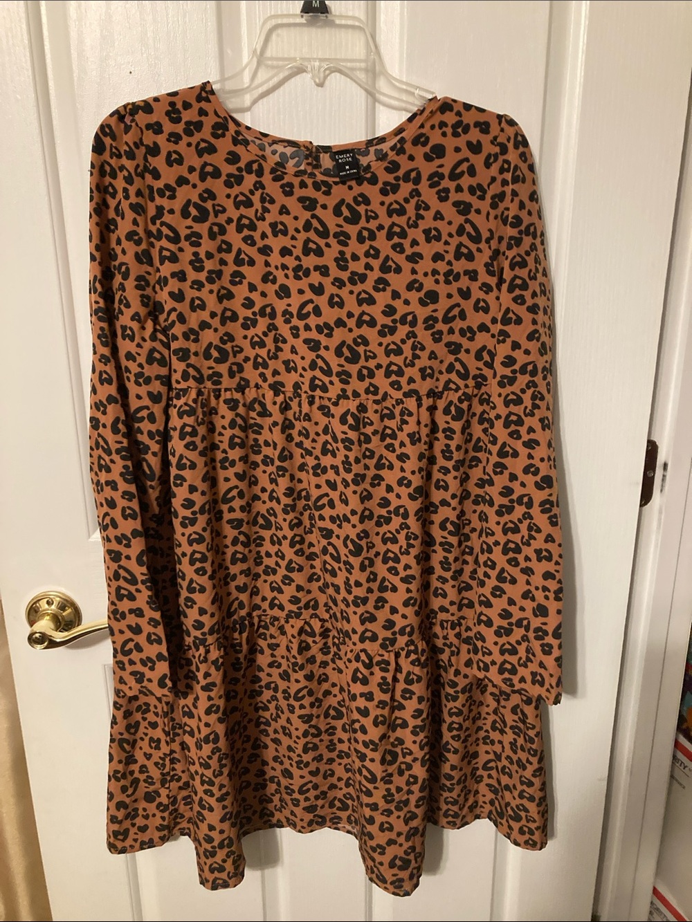 50% off bundled, Emery Rose Leopard Print Long Sleeve Tiered Dress